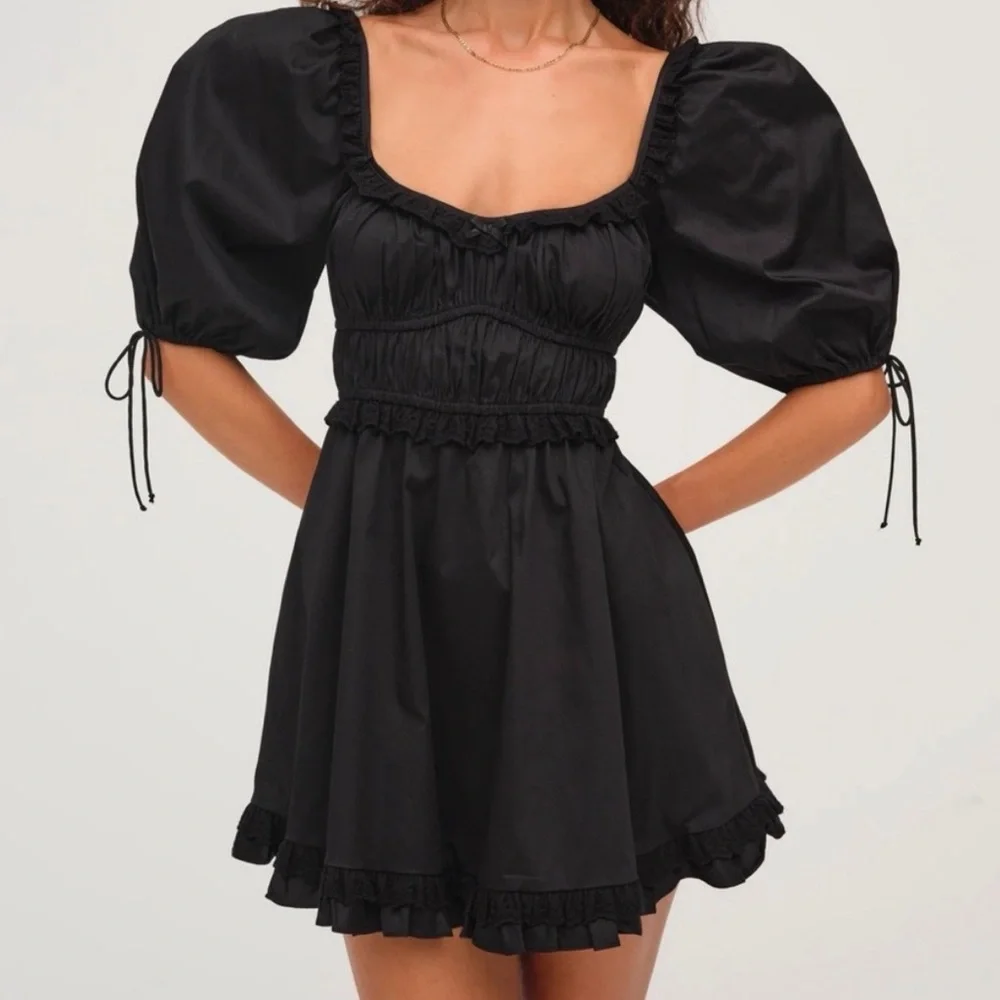 for love and lemons jackson shirred mini dress NWT For Love & Lemons Jackson Shirred Mini Dress